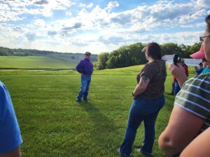 Farm tour with sunny skies.